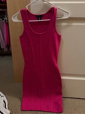 Sincerely Jules Hot Pink Ribbed Bodycon Tank Dress